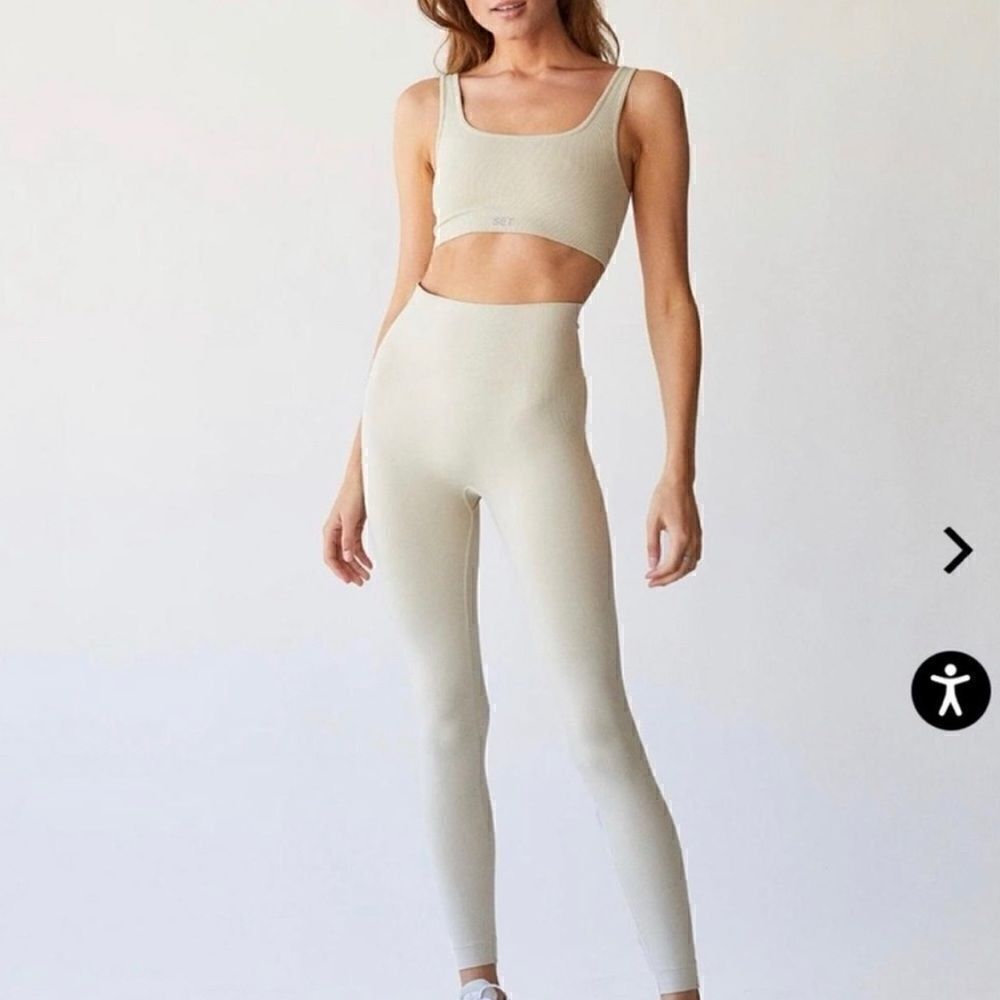 Set active sculptflex seamless leggings cream